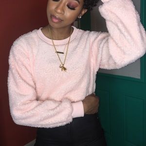 Pink Fuzzy Sweater